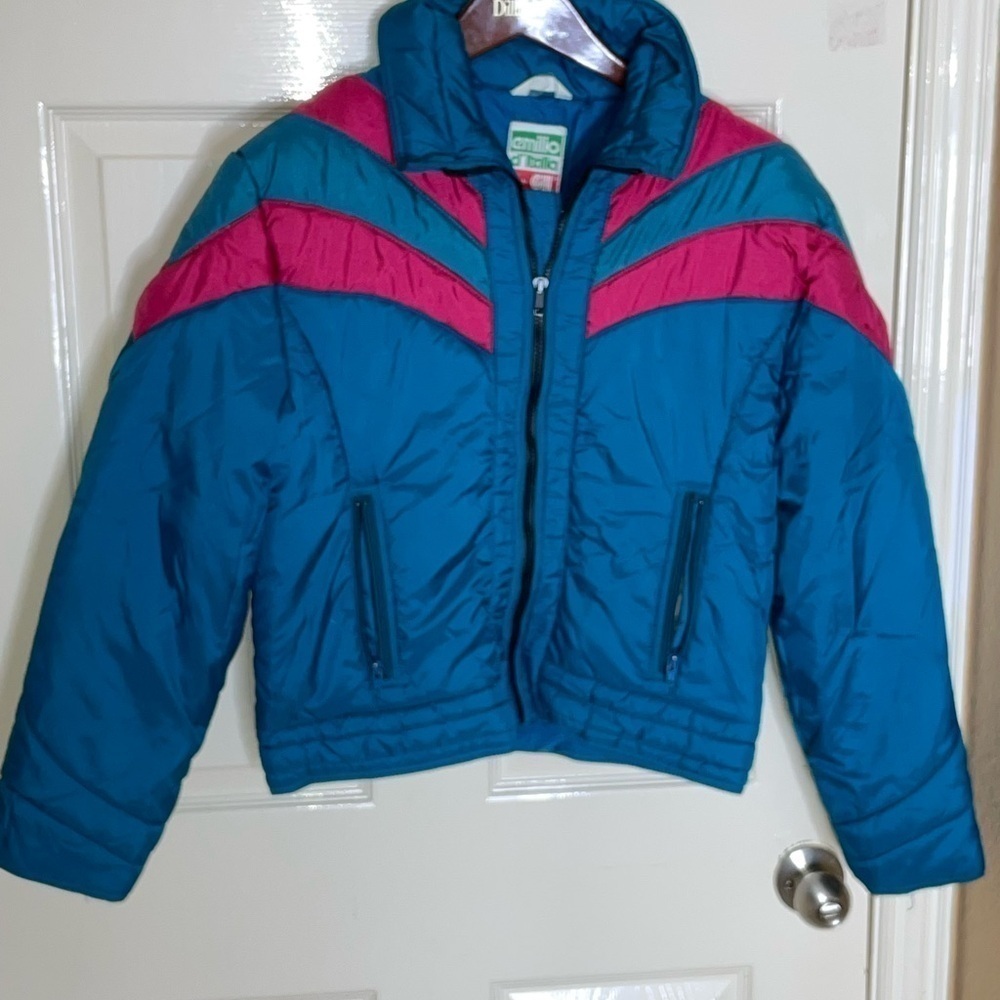 80s Emillo Oversize Color Block Puffer Jacket - Size Small/ Medium​​​​​​​​​ - Picture 9 of 10